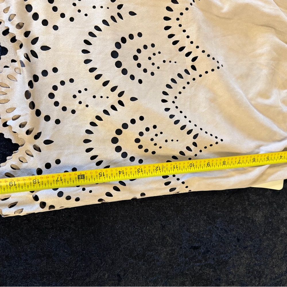 Wrangler NWT Laser Cut Skirt Medium Beige Scalloped Hem Boho - Picture 7 of 7